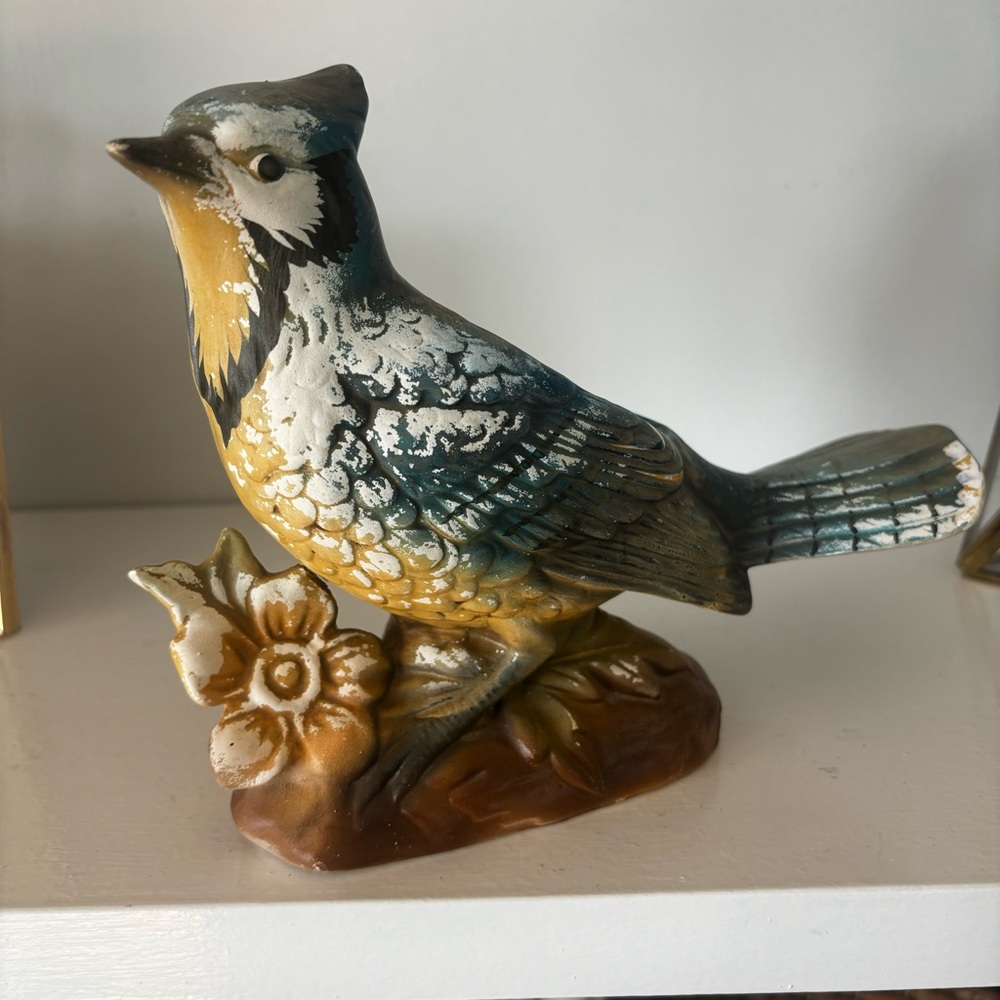 Vintage Napco Blue Bird Bluejay Planter